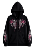 Crimson Wings Zip Hoodie