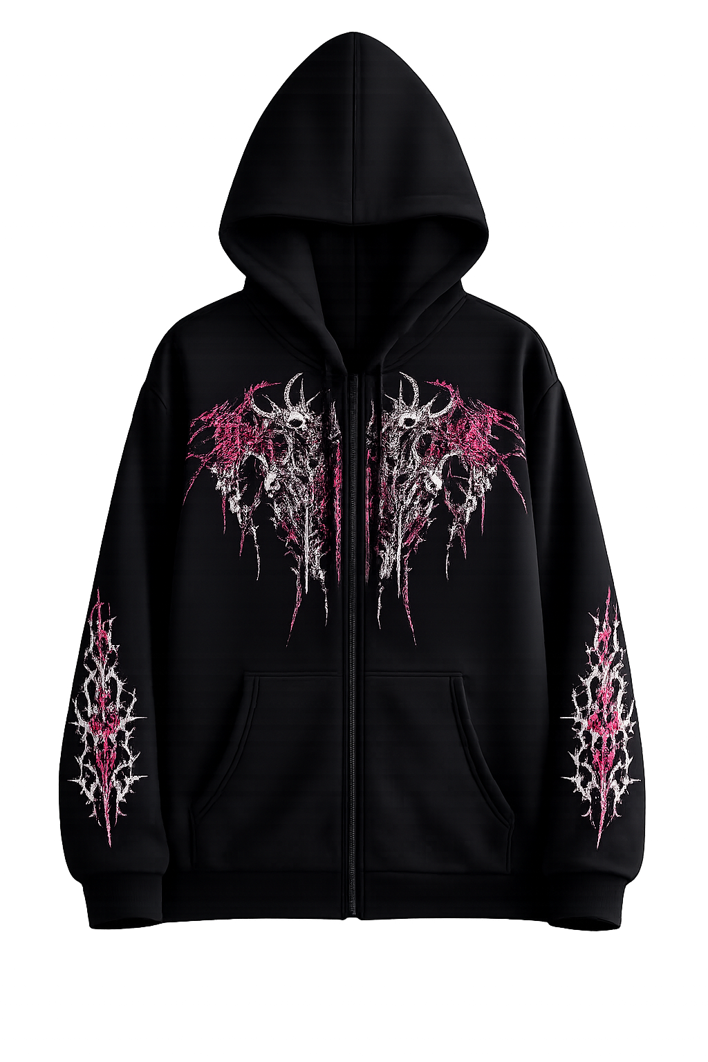 Crimson Wings Zip Hoodie